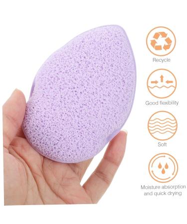 FRCOLOR 4pcs Facial Cleansing Sponges - Exfoliating Makeup Remover Wipes for Deep Cleaning - Purple Esponjas para Maquillaje - Buy Online on GoSupps.com