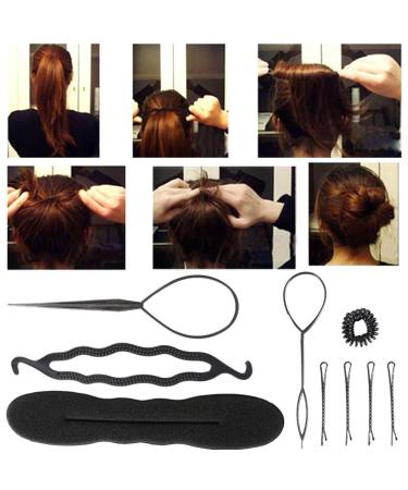 Hair Knot Maker & Topsy Tail Tool - 9-Piece Magical Hair Styling Set for Women & Girls - Perfect for Easy Ponytails & Creative Styles - Buy Online on GoSupps.com