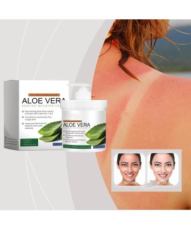 Aloe Vera Skin Care Products Gel Aloe Vera Lotion Sun Burn Recovery Cream After Sun Body Lotion Vitamin C + Hyaluronic Acid Sun Damaged Skin Repair Moisturizing Cream (1) - Buy Online on GoSupps.com