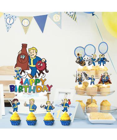 37 Pieces Fallout Cake Topper Fallout 76 Game Themed Party Supplies Cupcakes Kids Birthday Decorations Fallout 76 Game Cake Decorations for Game Party Supplies Decor - Buy Online on GoSupps.com