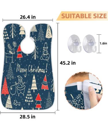 Beard Bib Apron for Men | Waterproof Hair Catcher & Grooming Cloth - Perfect for Shaving & Trimming | Abstract Christmas Tree Design - Buy Online on GoSupps.com