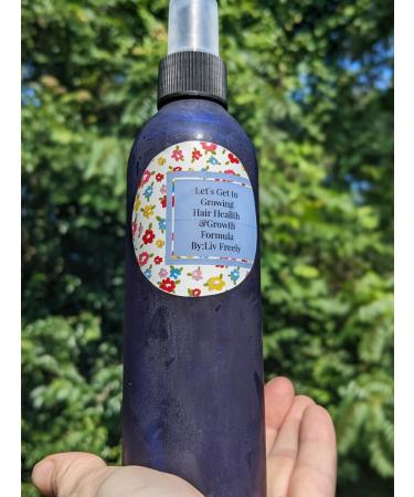 Let's Get To Growing- Hair Health and Growth formula. 100% Organic Rose water & Vitamin E oil Hair Mist for Long Strong Frizz-Free Hair by Liv Freely Organics (homemade) Pink
