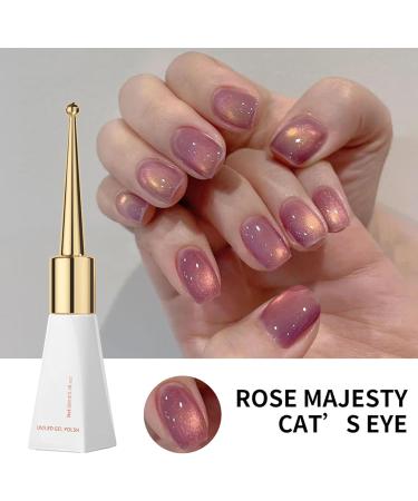 Jelly Cat Eye Gel Nail Polish Pink Glitter Crystal Gel Nail Polish 10ml Pearl Shell Reflective Polish Sparkle Shiny Cat Eye UV Soak-Off Gel Polish Use With UV LED Lamp - Buy Online on GoSupps.com