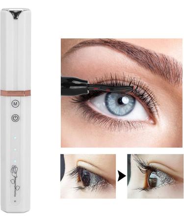 Heated Eyelash Curler Professional USB Rechargeable Heat Lifter Curlers Comb Portable Eyelashes Curling Tools Electric Quick Heated with 3 Temperature Settings for Women Makeup Long Lasting white - Buy Online on GoSupps.com