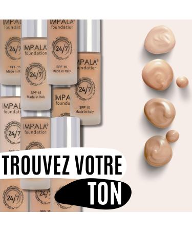 Impala - 24/7 Waterproof Foundation Color Sand N 04 | Long-Lasting Makeup | With Sun Protection SPF15 | 30ml - Buy Online on GoSupps.com