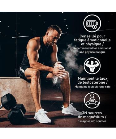 ZMA + Highly Dosed Supplement with Zinc Magnesium and Vitamin B6 Energy Metabolism Protein Synthesis Testosterone Levels Program 60J French Laboratory Eric Favre - Buy Online on GoSupps.com