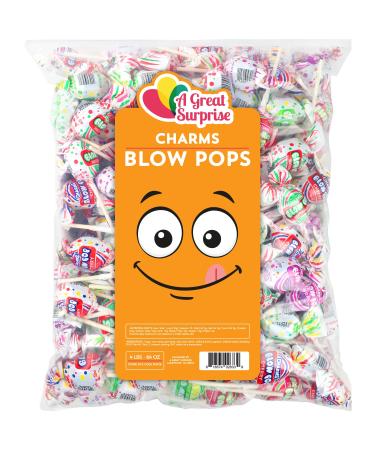 Charms Blow Pops - Assorted Flavors - 4 LB Bag - Bulk Candy - Buy Online on GoSupps.com