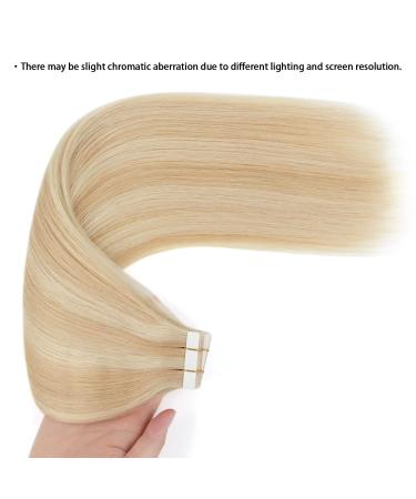 Shop Real Hair Tape In Extensions - Invisible Dirty Blonde & Platinum Beach Blonde #P18-613 - 35 cm | Premium Quality International Shipping - Buy Online on GoSupps.com