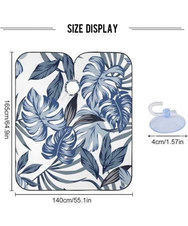 Waterproof Barber Cape - Blue Leaf & Cheetah Haircut Bib for Men & Women | Unisex Hair Cutting Cape - Buy Online on GoSupps.com