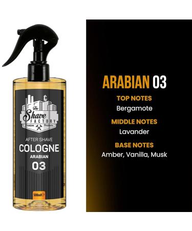 the shave factory Pump Spray After Shave Cologne - Aftershave Cologne Aftershave For Men (03 Arabian) - Buy Online on GoSupps.com