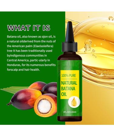 Batana Natural Hair Growth Oil - Organic Batana Oil for Stimulating Hair Growth Preventing Hair Loss & Eliminating Split Ends - 4FL OZ - Buy Online on GoSupps.com