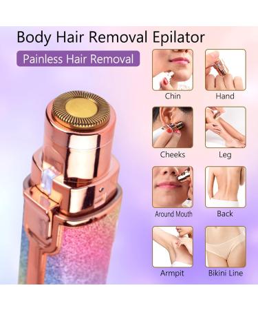UNbit Eyebrow Trimmer 2 in 1 Electric Eyebrow Trimmer Makeup Painless Eye Brow Epilator Mini Shaver Razors Women Portable Facial Body Hair Remover Trimmer (Color : Rainbow) - Buy Online on GoSupps.com
