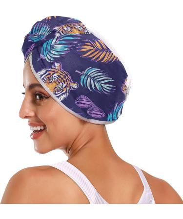 Pineapple Tiger Hair Towel 2 Pack - Super Absorbent Quick Dry Hair Turbans for Women & Girls - Buy Online on GoSupps.com