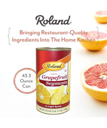 Roland White Grapefruit Segments in Light Syrup 43.3oz Can - Pack of 4 | Specialty Imported Food - Buy Online on GoSupps.com