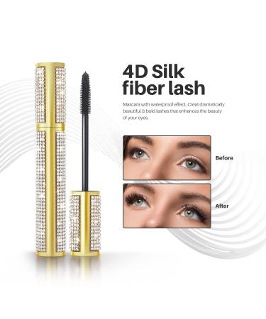 ONLYOILY Vegan Mascara - Waterproof 4D Silk Fiber for Long-lasting Eyelash Extensions | Black Makeup 8ml - Buy Online on GoSupps.com