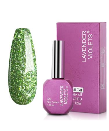 Lavender Violets 12ml Gel Nail Polish UV LED Soak Off Nail Lamp Curing Manicure Pedicure Larger Content Salon Quality Spring Green H543 Spring Green-543