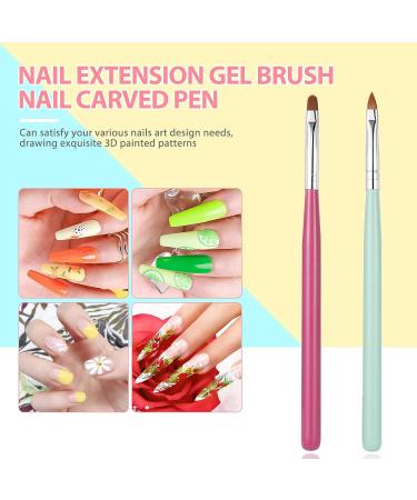 Sularpek 6Pcs Nail Art Brushes Set - Builder Gel Brush for Nails, Nail Art Design Pen Painting Tools with Extension Gel Brush, Fine Liner Brushes, and Dotting Pen - Buy Online on GoSupps.com