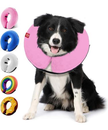 Ducomi Inflatable Pet Hinges for Dogs & Cats - Comfortable Surgical Recovery Enhanced Mobility & Visibility Scratch & Bite Prevention (Pink Size S) - Buy Online on GoSupps.com