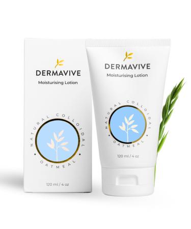 Dermavive Oatmeal Moisturizing Lotion for Dry Sensitive Skin Colloidal Oatmeal pH-Balanced Hydrating Face & Body Moisturizer For Kids Teens & Adults 120ml (4.05 fl oz) 4.05 Fl Oz (Pack of 1)