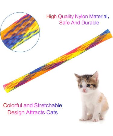 Fulushou 25-Part Interactive Cat Toy Set Colorful Spring Tubes Feather Toys & Fun for Kittens | Flexible & Retractable - Perfect for Playtime! - Buy Online on GoSupps.com