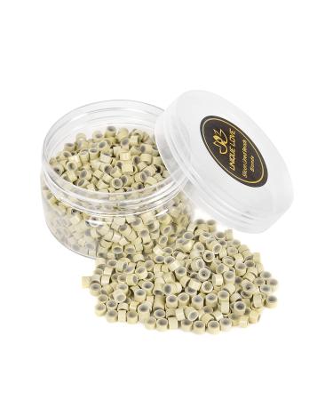 Hair Extension Beads, Blonde Microlink Beads with Silicon, 3mm Silicone Rings for I tip Hair Extesions (1000pcs,Blonde) Blonde-1000pcs - Buy Online on GoSupps.com