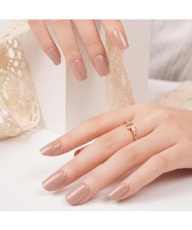 Shop Danni & Toni Half Hardened Gel Nail Foils - Blissful Brown Red UV Nail Design | 28 High-Quality Stickers - Buy Online on GoSupps.com