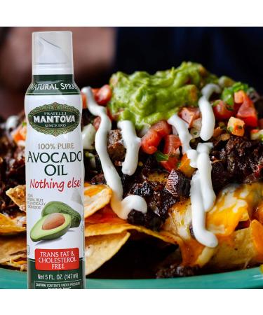 Mantova Avocado Oil Spray 5 oz - 100% Pure Cooking Oil for Healthy Keto Snacks, Baking, Grilling & Seasoning - No Waste Oil Dispenser Bottle - Pack of 1 - Buy Online on GoSupps.com