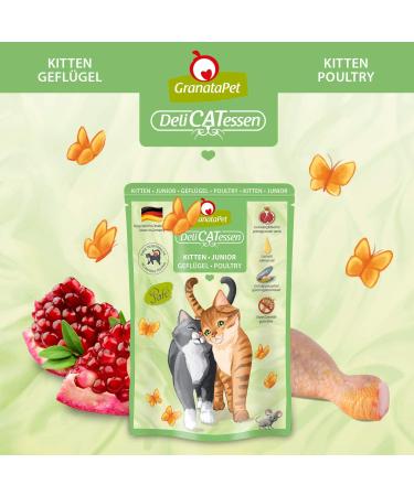 Granapet Delicatessen Kitten & Junior Poultry Wet Cat Food - 6 x 85g | Grain-Free & No Sugar Additives Gourmet Nutrition - Buy Online on GoSupps.com