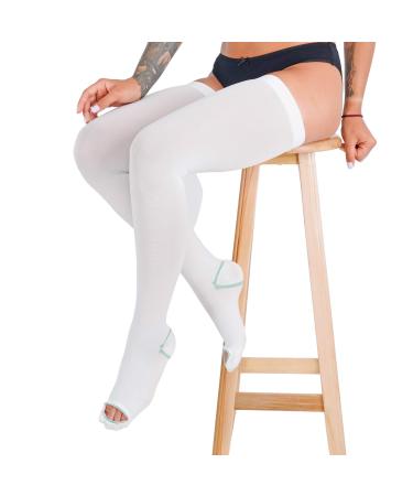 invera Anti-Embolism Compression Stockings Thigh High Unisex Ted Tube Socks 15-20mmHg Moderate Level