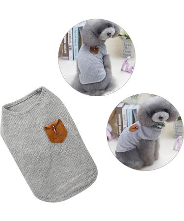 Yaodhaod 2-Pack Cotton Dog Shirt for Small Dogs & Cats - Blue & Gray - Perfect for Puppies (S Size) - Buy Online on GoSupps.com