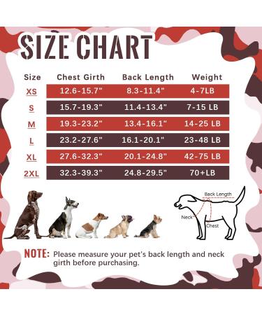 Kuoser Camouflage Dog Recovery Body - Breathable Post-Op Suit for Male & Female Dogs | Alternative to Protective Collar | XL Size - Buy Online on GoSupps.com