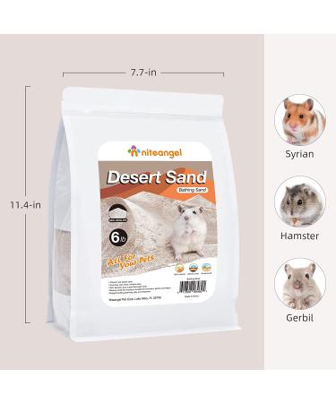 Niteangel 6lb Hamster Desert Sand with Zeolite Particles for Small Pets - Buy Online on GoSupps.com