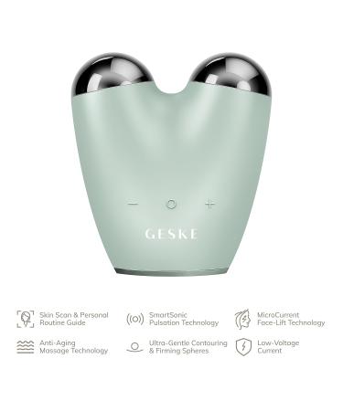 Geske SmartAppGuided Microcurrent Face-Lifter | 6-in-1 Anti-Aging Device for Facial Lifting Jawline Training & Double Chin Removal | Green - Buy Online on GoSupps.com