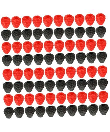 HOMSFOU 80 Pcs Simulation Raspberry Home Decor Tablescape Decor Toy's for Kids Desktop Decor Kids Decor Light House Decorations for Home Toys for Kids Kid Toy Kids Toy Fruit Cake Pvc Child