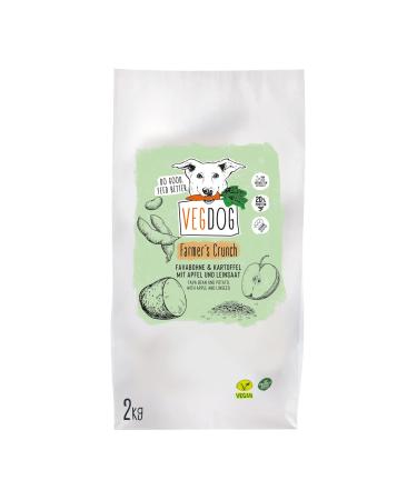 VEGDOG Farmer's Crunch Vegan dry food for adult dogs with potatoes and fawa beans, complete grain-free food for allergy sufferers with alternative source of
