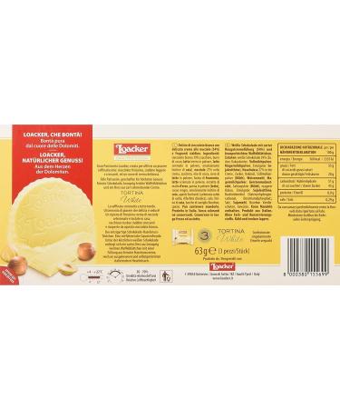 Loacker Tortina White 3pz White chocolate cake filled with hazelnut cream 63 g - Buy Online on GoSupps.com