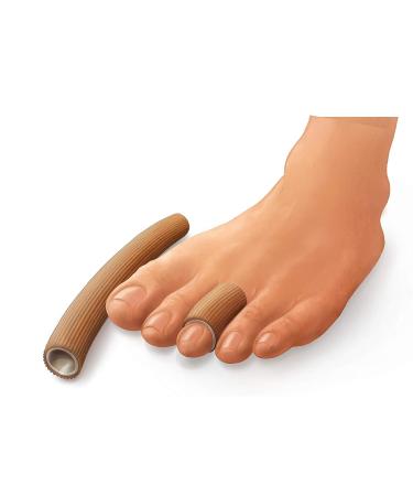 Medline Gel Ribbed Digital Toe Tube | Narrow 6x3/4 | Shock Absorbing Mineral Oil Gel | Relieve Discomfort | Reusable & Trimmable | Pack of 3 - Buy Online on GoSupps.com