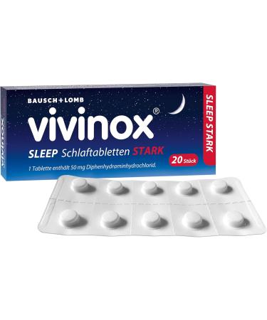VIVINOX Sleep Tablets - Strong 2x20 for Insomnia Relief + Vitenda Hand Cream | 40 Tablets for Restful Sleeping - Buy Online on GoSupps.com