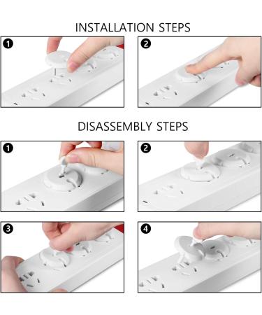36-Piece Child Safety Socket Covers Set - White with Rotating Mechanism 30 Plug Covers & 6 Keys for Secure Home Protection - Buy Online on GoSupps.com