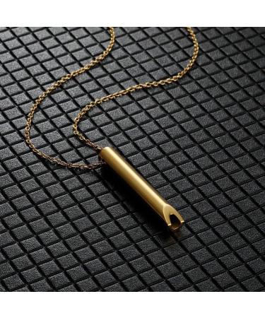 Stainless Steel Anxiety Breathing Necklace Stress Relief Meditation Necklaces Yoga Ritual Quit Smoking Anxiety Relief Jewelry - Buy Online on GoSupps.com