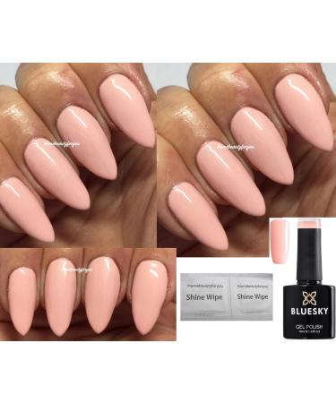 Bluesky Nail Gel Polish NUDE PEACHY PINK LIGHT PEACH PINK COLOR - Dence Range SPRING SUMMER DC103 UV LED Soak Off - Buy Online on GoSupps.com