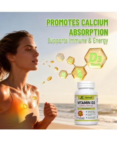 Wins Town Vitamin D3 Softgels, 5000IU (125mcg) High Potency Supplements, Supports Bone & Teeth Health, 100 Capsules - Buy Online on GoSupps.com