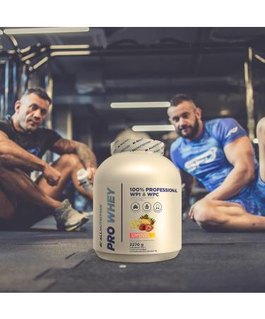 ALLNUTRITION Pro Whey Protein Isolate Concentrate Nutrition Powder Vitamins with BCAA Glutamine Amino Acids and EAA Sugar Free Aspartame Free Banana With Strawberry 2270G - Buy Online on GoSupps.com