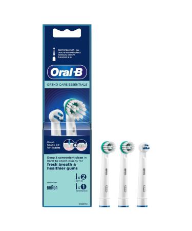 Oral-B Ortho Care Essentials Siddling brushes for electrical toothbrush for braces with extra interspace insert brush toothbrush attachment for oral-B toothbrushes 3 pieces (1 pack) 3 pieces (1 Pack) 3 pieces