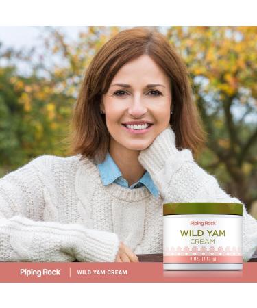Piping Rock Wild Yam Cream - 4 oz | Non-GMO Gluten Free | Balanced Hormones for Men & Women - Buy Online on GoSupps.com