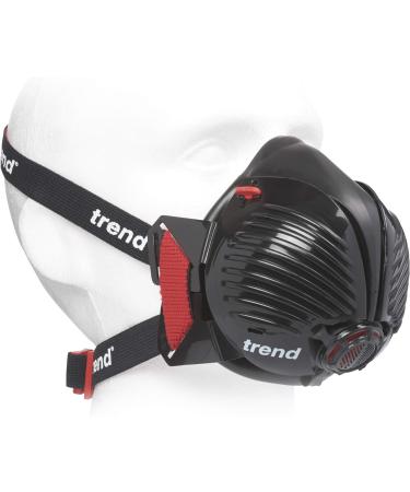 Trend Air Stealth Dust Mask Half Mask with Replaceable Twin HEPAC Filters for Woodworking Building & Construction Work Medium/Large Respirator - Buy Online on GoSupps.com