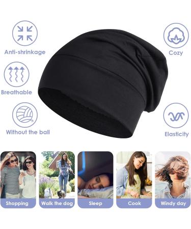Wllhyf Silk Sleeping Hat - 2 Soft Satin-Lined Hair Wraps & Adjustable Turban for Chemotherapy & Frizzy Hair - Gray & Black - Buy Online on GoSupps.com