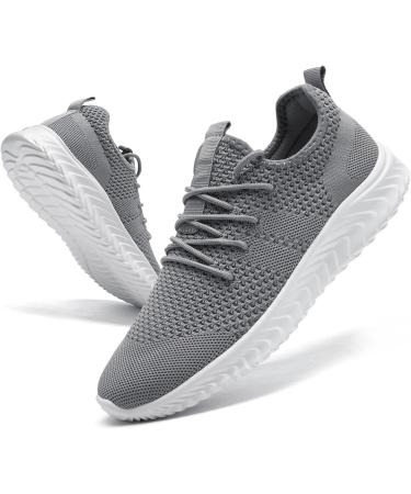 Qijgs Men's Gray Sports Sneakers - Running Fitness & Street Shoes - Slip-On Style Size 44 EU - Buy Online on GoSupps.com