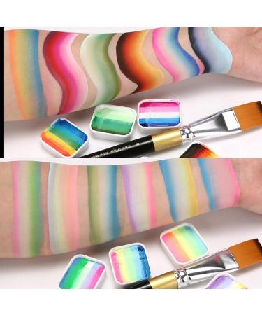 Washable face paint palette with 12 grids of bright water-soluble colors and brushes for students boys girls teens adults birthdays - Buy Online on GoSupps.com