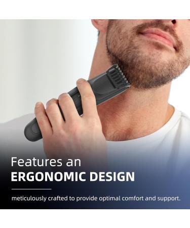 VIKICON Beard Trimmer for Men Electric Hair & Stubble Clipper 40 Length Settings Rechargeable Facial Trimmers w/2 Combs Professional Self Sharpening Blades 150 min Cordless Usage Gift for Men - Buy Online on GoSupps.com